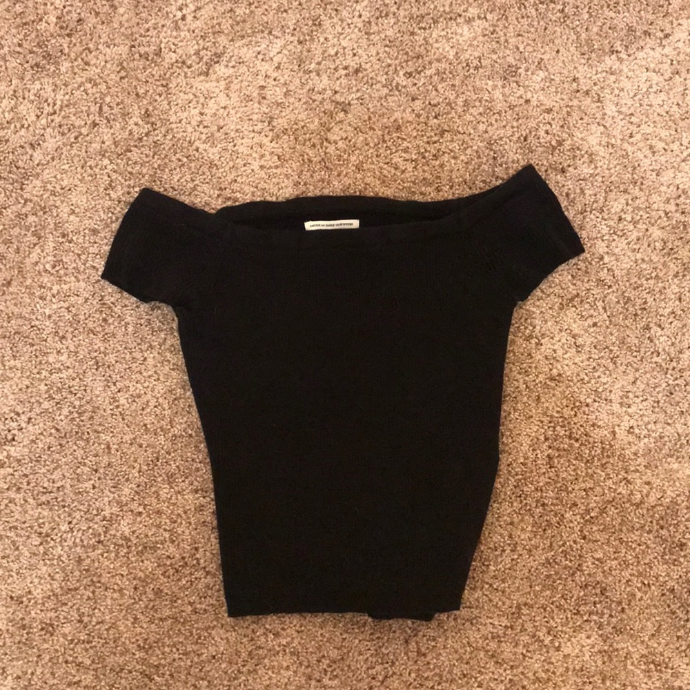 Off the shoulder black top